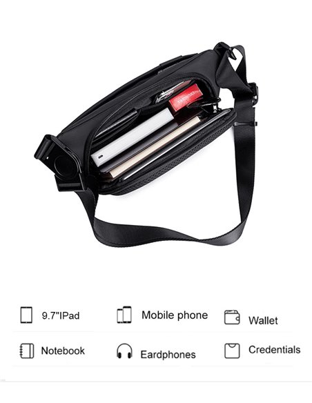 ARCTIC HUNTER τσάντα μέσης Y00569 με θήκη tablet, 3.5L, γκρι