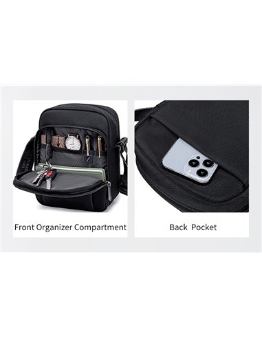 ARCTIC HUNTER τσάντα ώμου K00542, με θήκη tablet 9.7", 4L, μαύρη