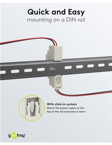 GOOBAY τροφοδοτικό 59574 για DIN rail, 5V/2.4A, 12W, IP20