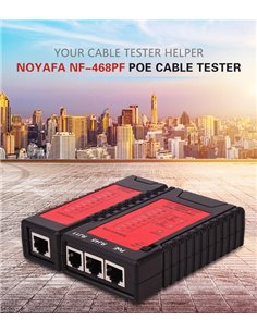 NOYAFA tester καλωδίων δικτύου NF-468PF για PoE RJ45 & RJ11