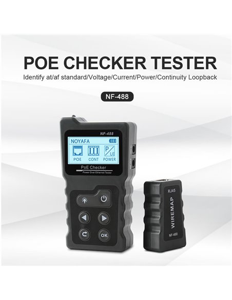 NOYAFA tester καλωδίων δικτύου NF-488 για RJ45 PoE