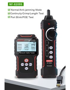 NOYAFA tester καλωδίων δικτύου NF-8209S για RJ45 PoE