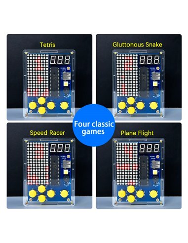 KEYESTUDIO 51 Microcontroller Game Boy 60720213 για Arduino, 4 παιχνίδια