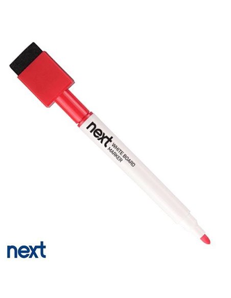 Next μαρκαδόρος κόκκινος λευκού πίνακα με σφουγγάρι