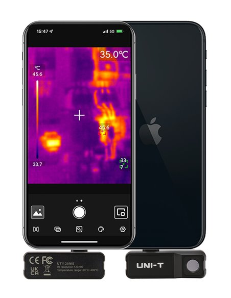 UNI-T συσκευή θερμικής απεικόνισης UTi120MS για iPhone, έως 400 °C