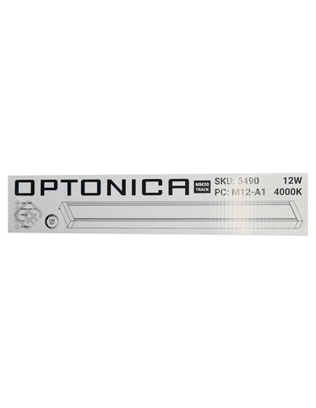 OPTONICA LED μαγνητικό φωτιστικό 5490, 12W, 4000K, μεταλλικό, μαύρο