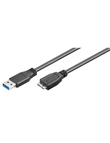 GOOBAY καλώδιο USB 3.0 σε micro Τype B 95734, 5 Gbit/s, 0.5m, μαύρο