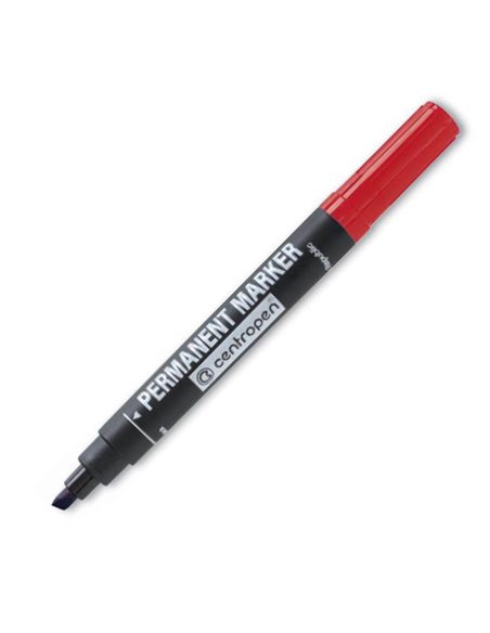 Centropen μαρκαδόρος ανεξίτηλος κόκκινος τετράγωνη μύτη 1-4,6mm