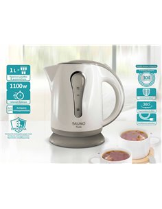 BRUNO βραστήρας νερού BRN-0141, 1L, 1100W, λευκό-γκρι