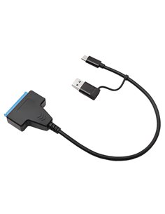 POWERTECH καλώδιο σύνδεσης HDD/SSD CAB-UC076, USB/USB-C σε SATA, 6Gbps