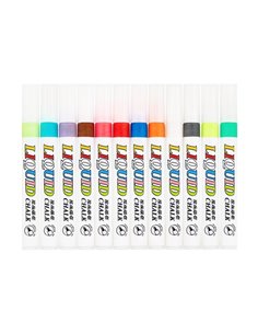 Μαρκαδόροι υγρής κιμωλίας neon σετ 12τμχ.