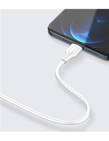 LDNIO καλώδιο Lightning σε USB LS540, 2.4A, 20cm, λευκό