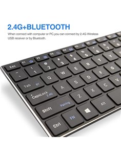 RIITEK ασύρματο πληκτρολόγιο RT721 με touchpad, Bluetooth & 2.4GHz