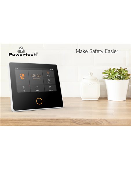 POWERTECH ασύρματο σύστημα συναγερμού PT-1125, αφής, Wi-Fi, 2G, TUYA