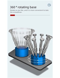 BEST βάση κατσαβιδιών BST-10S, 10 θέσεων, περιστρεφόμενη, κόκκινη