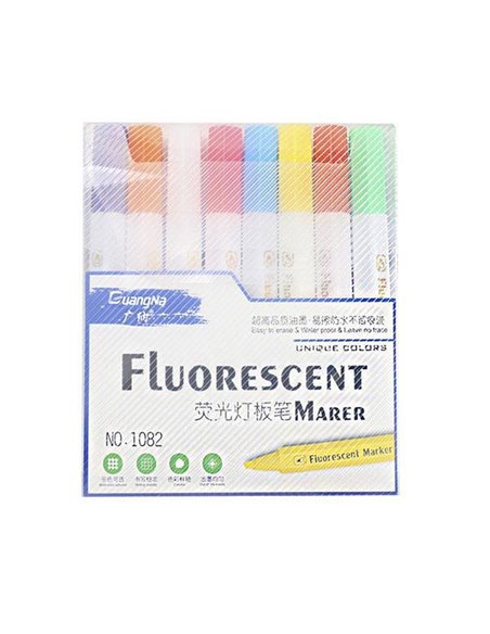 Μαρκαδόροι φωσφορούχοι 8 χρώματα