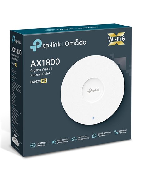 TP-LINK access point EAP620 HD, AX1800, WiFi 6, ceiling mount, Ver. 3.2