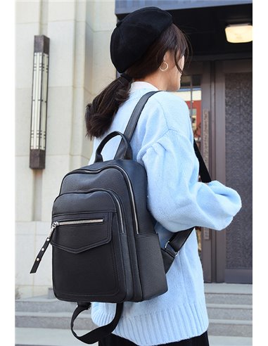 ROXXANI γυναικεία τσάντα πλάτης LBAG-0023, μαύρη