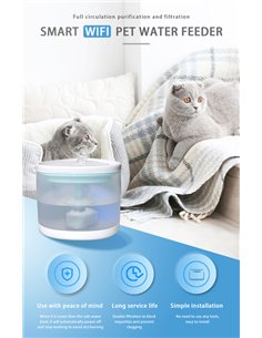 BRUNO smart ποτίστρα για κατοικίδια BRN-0150 αυτόματη, WiFi, 2.5L, λευκή