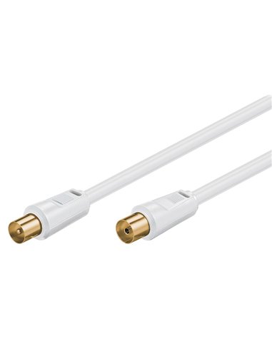 GOOBAY καλώδιο κεραίας 67286, αρσενικό σε θηλυκό, 80dB, 7.5m, λευκό