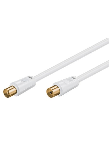 GOOBAY καλώδιο κεραίας 67286, αρσενικό σε θηλυκό, 80dB, 7.5m, λευκό