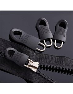 Ανταλλακτικά γατζάκια για φερμουάρ HUH-0138, 35mm, μαύρο, 8τμχ