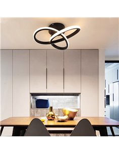 POWERTECH LED φωτιστικό οροφής HLL-0113, 18W, 4000K, 26x26x12cm, μαύρο