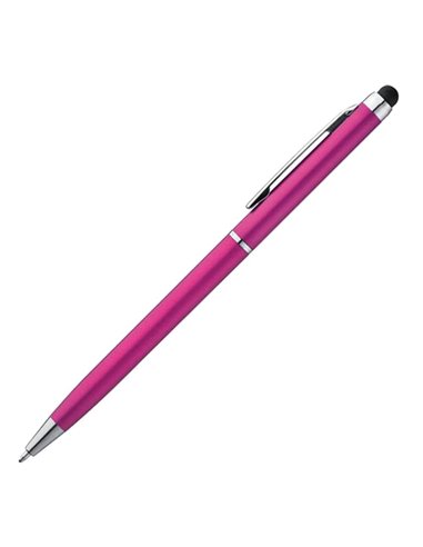 Στυλό- touch pen φουξ 13xØ0,6εκ. Δυνατότητα εκτύπωσης.