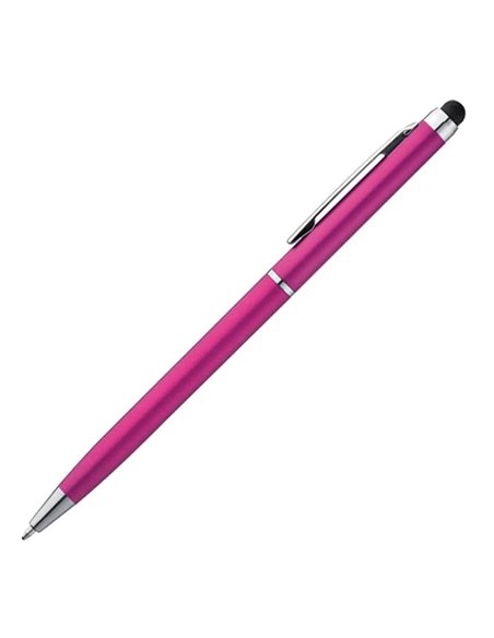 Στυλό- touch pen φουξ 13xØ0,6εκ. Δυνατότητα εκτύπωσης.