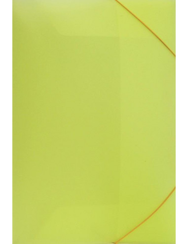 Φάκελος με λάστιχο PP φωσφ. κίτρινο Υ35x26εκ.