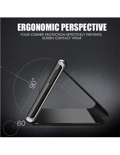 POWERTECH θήκη Clear view MOB-1863 για Samsung Galaxy A24, μαύρη