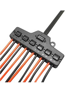 Splitter block TOOL-0095 για LED καλωδιοταινίες, 6-port, μαύρο