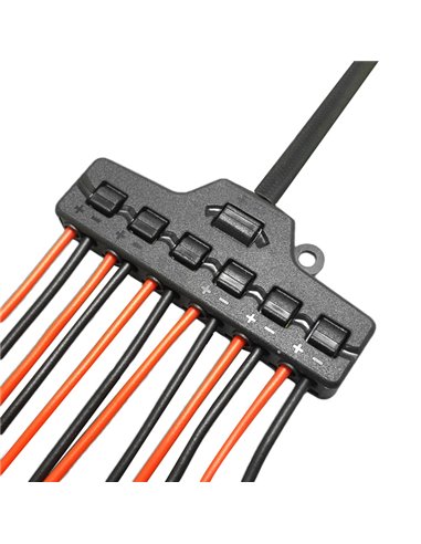 Splitter block TOOL-0095 για LED καλωδιοταινίες, 6-port, μαύρο