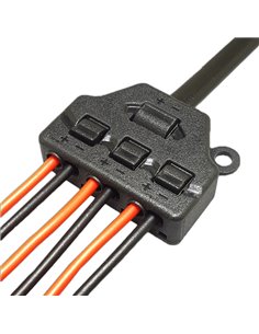 Splitter block TOOL-0096 για LED καλωδιοταινίες, 3-port, μαύρο