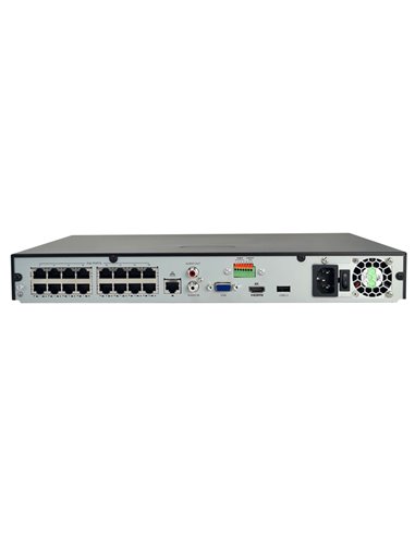 UNIARCH NVR καταγραφικό NVR-216S2-P16, H.265/H.264, 8MP, 16 κανάλια PoE