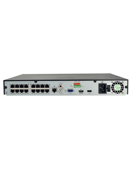 UNIARCH NVR καταγραφικό NVR-216S2-P16, H.265/H.264, 8MP, 16 κανάλια PoE