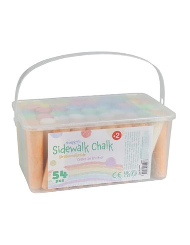 Κιμωλίες πεζοδρομίου χρωματιστές χοντρές 54 τεμάχια XXL Box