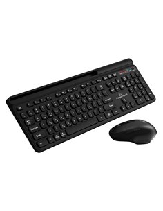 POWERTECH set ποντίκι & πληκτρολόγιο PT-1154, 2.4GHz & Bluetooth, μαύρο