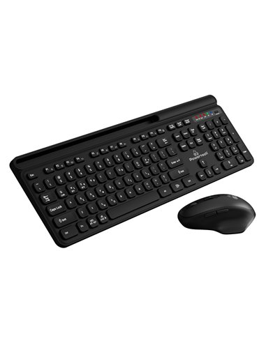 POWERTECH set ποντίκι & πληκτρολόγιο PT-1154, 2.4GHz & Bluetooth, μαύρο