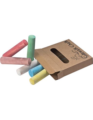 Κιμωλίες πεζοδρομίου χρωματιστές χοντρές 6τεμ.