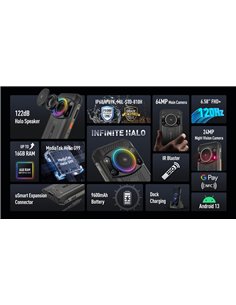 ULEFONE smartphone Armor 21 με ηχείο 3.5W, 6.58", 8/256GB, 9600mAh, IP68/IP69K, μαύρο