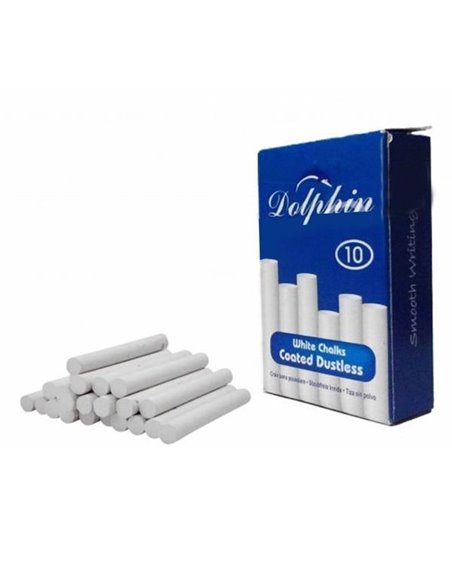 Κιμωλίες στρόγγυλες λευκές 10τεμ.