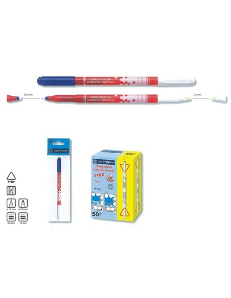 Centropen διορθωτικό στυλό διπλό 0.5mm - 1.2mm