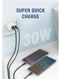 LDNIO καλώδιο micro USB σε USB LS691, 30W, 1m, γκρι