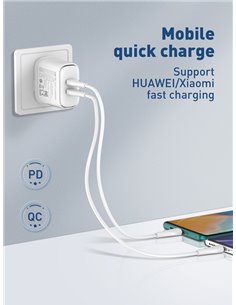 LDNIO καλώδιο USB-C σε USB-C LC611C, 65W PD, 1m, πράσινο