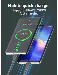 LDNIO καλώδιο USB-C σε USB-C LC672C, 65W PD, 2m, μπλε