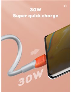 LDNIO καλώδιο Lightning σε USB LS601, 30W, 1m, γκρι