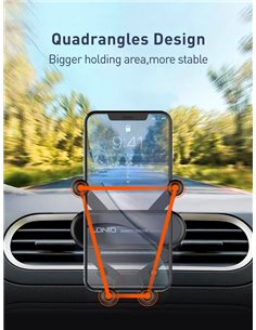 LDNIO βάση smartphone αυτοκινήτου MG03 για αεραγωγούς, μαύρη