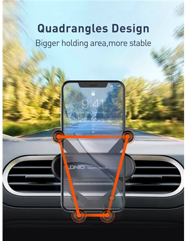 LDNIO βάση smartphone αυτοκινήτου MG03 για αεραγωγούς, μαύρη