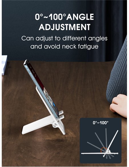 LDNIO βάση smartphone MG06, foldable, 4.7-7.2", λευκή